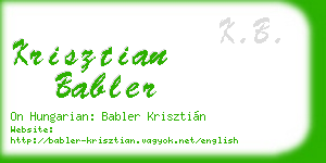 krisztian babler business card